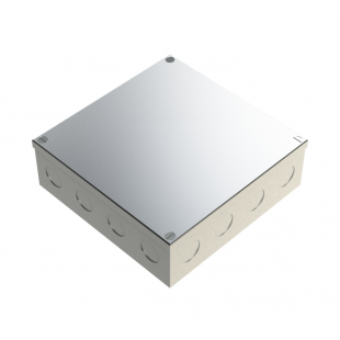 150mm x 150mm x 50mm Galvanised Adaptable Box With Knockouts